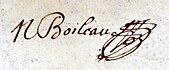 Signature de Boileau