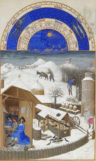 Février (Les Très Riches Heures du Duc de Berry)