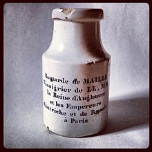 Ancien bocal à moutarde Maille
