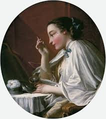 Dame à sa toilette
