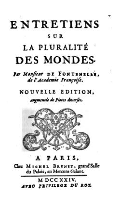 Entretiens sur la pluralité des mondes (Fontenelle)