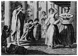 Danse dans une maison d'Ulietéa (Océanie)