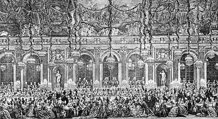 Jeu à Versailles dans la Grande Galerie