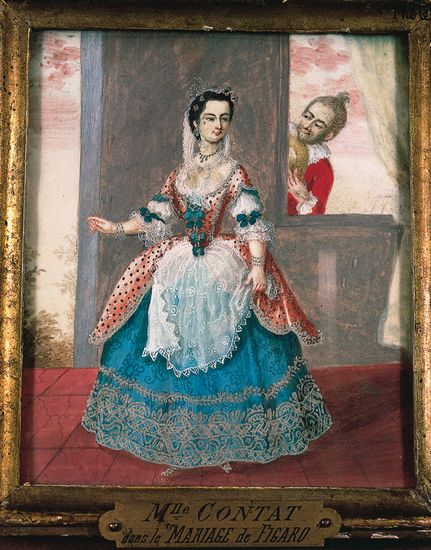 La Contat dans le rôle de Suzanne (Le Mariage de Figaro, Beaumarchais)