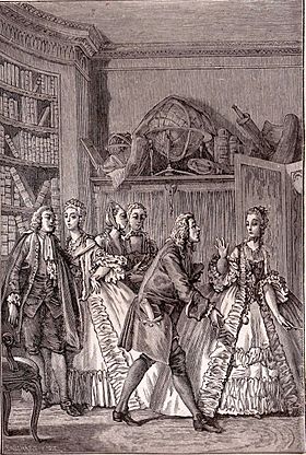 Les Femmes savantes (gravure de Moreau le jeune)