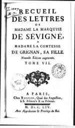 Lettres de Mme de Sévigné