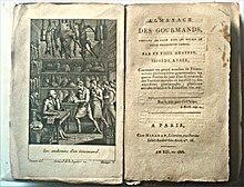 Page de titre de l almanach des gourmands