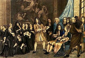 Racine lisant Esther devant Louis xiv et Mme de Maintenon